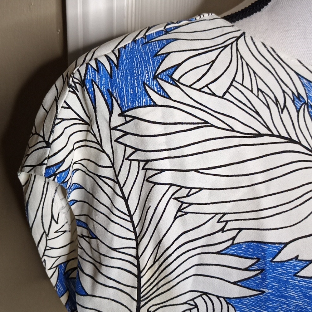 Vintage California Visionz Boat Neck Short Sleeve Dress Belted size 11/1… - Picture 4 of 7